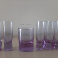 5 bicchieri e portaghiaccio vintage
