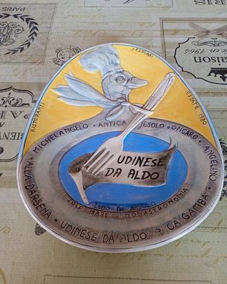 Piatto Ceramica Vintage ABC Bassano - Estate 1980 