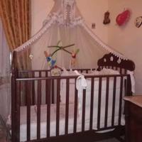 culla completa color noce 