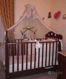 culla completa color noce 