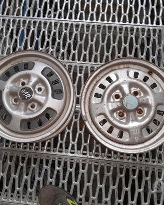 2 Cerchi In Ferro Da 13" Per Autobianchi A112