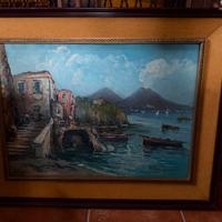 Quadro olio Roberto Carignani di Napoli 70X90 cm