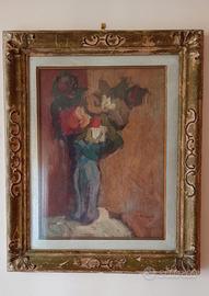 Quadro Olio su tela Epifanio Pozzato Biella 1971