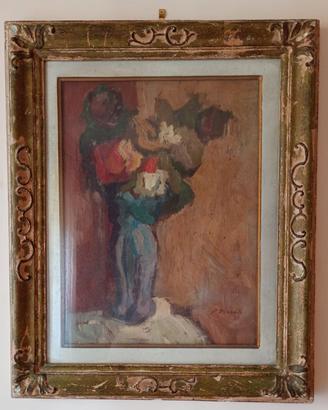 Quadro Olio su tela Epifanio Pozzato Biella 1971