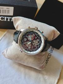 Orologio Citizen eco drive world time nero e rosso