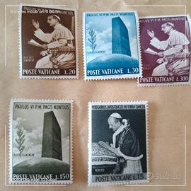 5 francobolli poste vaticane nuovi 1965