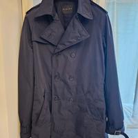 Trench blu doppio petto Sisley