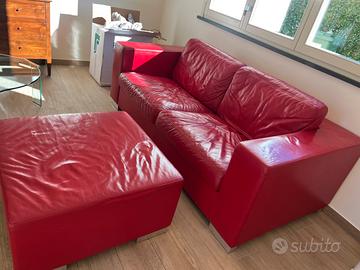 Divano e pouff in pelle di Poltrona  Frau