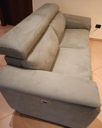 divano 3 posti con 2 relax elettrici