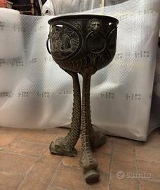 Braciere Porta-vaso Antico in Ottone
