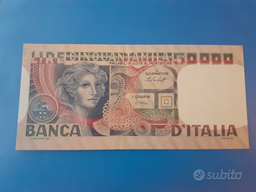 Banconota 50000 lire 3 decreti Giugno 78 qFDS
