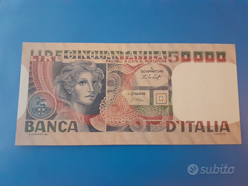 Banconota 50000 lire 3 decreti Giugno 78 fds