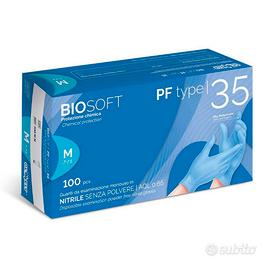 Guanti nitrile blu