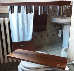 SPECCHIO CON LUCI E MENSOLA PER BAGNO NUOVO POZZI 