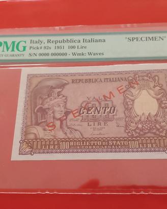 100 lire Italia(elmata)  campione 