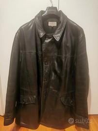 Giaccone Armani Jean's  pelle nera tg. 56