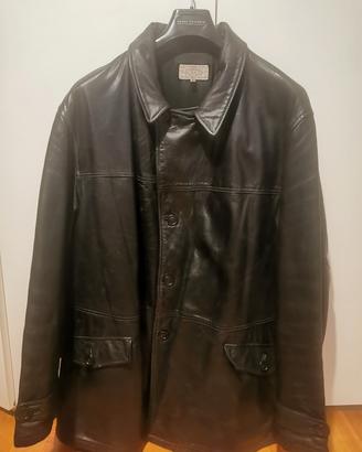 Giaccone Armani Jean's  pelle nera tg. 56