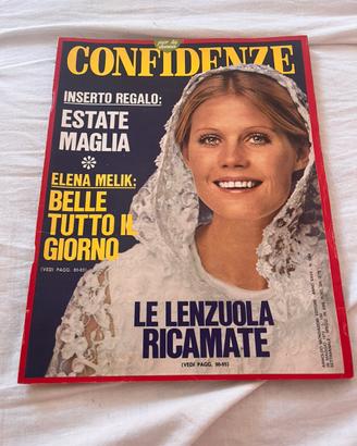 Rivista Confidenze Maggio 1972 Vintage Mondadori