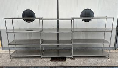 Scaffale in acciaio inox da 4300 mm