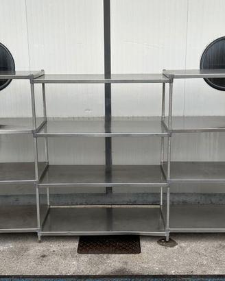 Scaffale in acciaio inox da 4300 mm