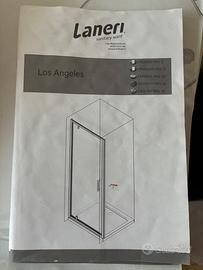 Porta doccia h 200 telaio nero