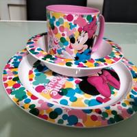 Set piatti e bicchieri Minnie Disney 