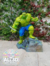 Hulk 3d -Design Realistico, Altezza 90 cm