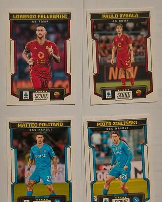 Lotto 24 Card Panini Score 2023-24 Napoli Roma 