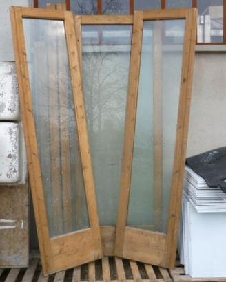 Porte in legno e alluminio con vetro (uso veranda)