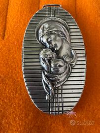 Bassorilievo Madonna con Bambino in Argento 800