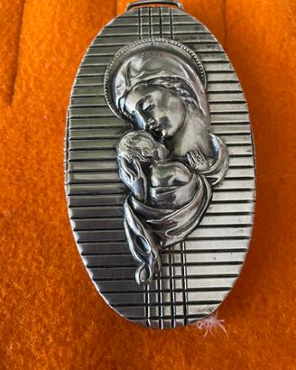 Bassorilievo Madonna con Bambino in Argento 800