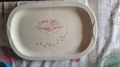 vassoio ovale vintage anni '80 porcellana Mulino  