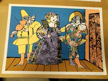 2 serigrafie numerate Emanuele Luzzati