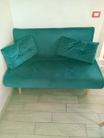 Divano 2 posti verde petrolio