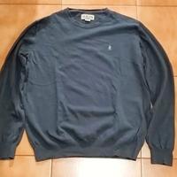 Maglione Marlboro Classics in cotone grigio scuro 