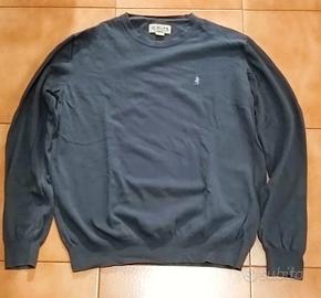 Maglione Marlboro Classics in cotone grigio scuro 