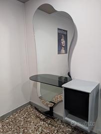 COPPIA DI SPECCHI SEDUTA DA PARRUCCHIERA  