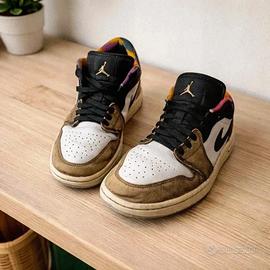 jordan 1 low wear away orange black taglia 42