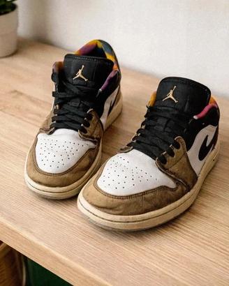 jordan 1 low wear away orange black taglia 42