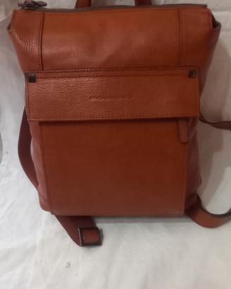 zaino piquadro marrone in pelle 