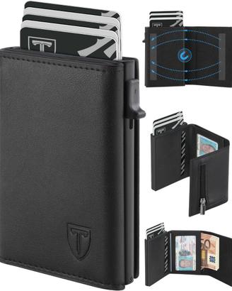 Porta Tessere con Portamonete e Scomparti Banconot