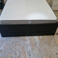 Letto contenitore BRIMNES nero ikea