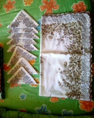 tovaglie tovaglioli vintage cotone 8/6 posti