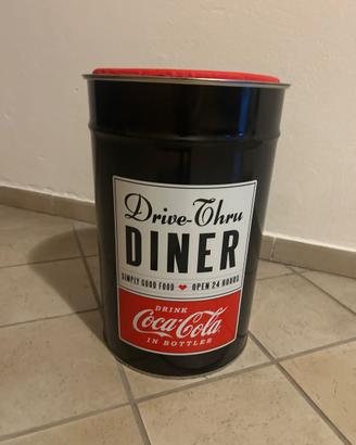 Fustino sgabello fusto pouf COCA COLA vintage