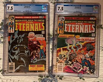 Comics fumetti Eternals #1 e #2 gradati CGC 7.5