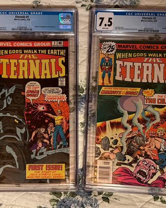 Comics fumetti Eternals #1 e #2 gradati CGC 7.5