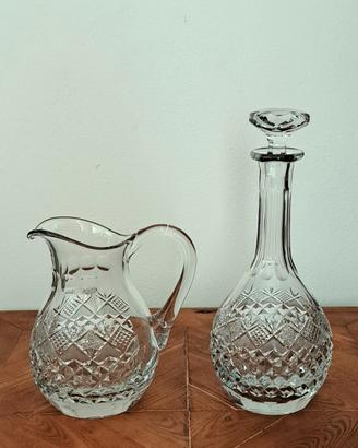 Set Brocca e Decanter cristallo- Vintage