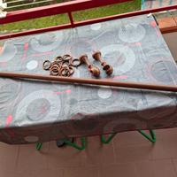 Bastone tenda completo in legno