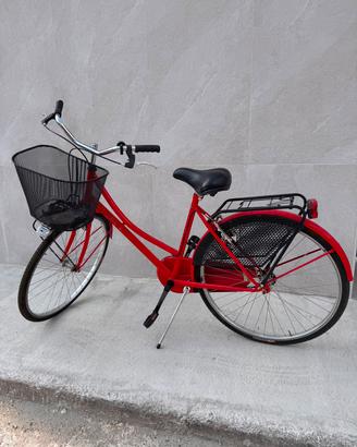 bici rossa olandesina classica 26''