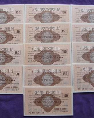 Miniassegni Banco Di Sicilia fds 